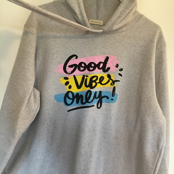 Occasion Tops - Good Vibes Only Hooded sweatshirt plus size 1X - comfy cozy
